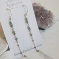 Earrings - Green Apatite Skinnies