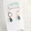 Earrings - Gemstone Drops | Moss Quartz