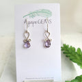 Earrings - Tiny Gem Swirls | Topaz