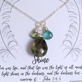 Necklace - 3-Stone Labradorite