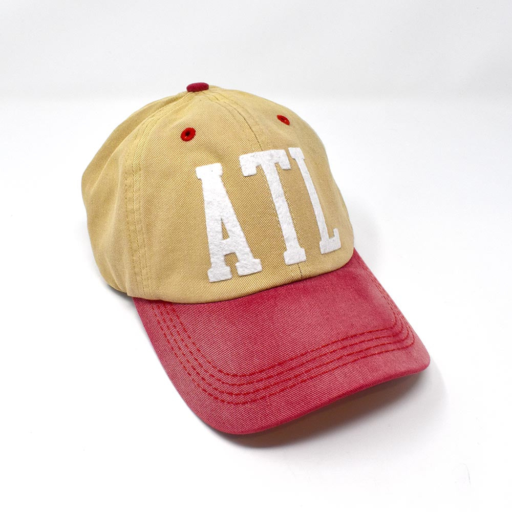 ATL Hat - Khaki and Red
