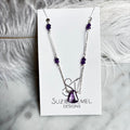 Necklace - Amethyst Beaded Pendant