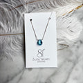 Necklace - Aqua Topaz Pendant