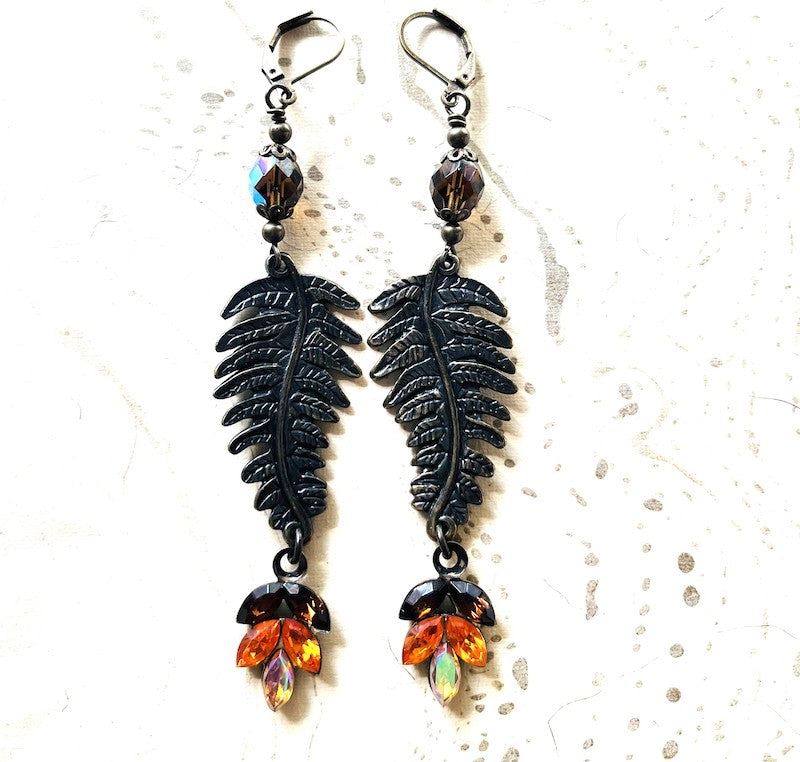 Earrings - Autumn Fern