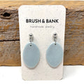 Earrings - Blue Gray Texture
