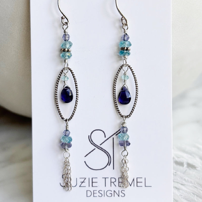earrings - oval dangles