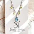 Necklace - blue topaz + peridot