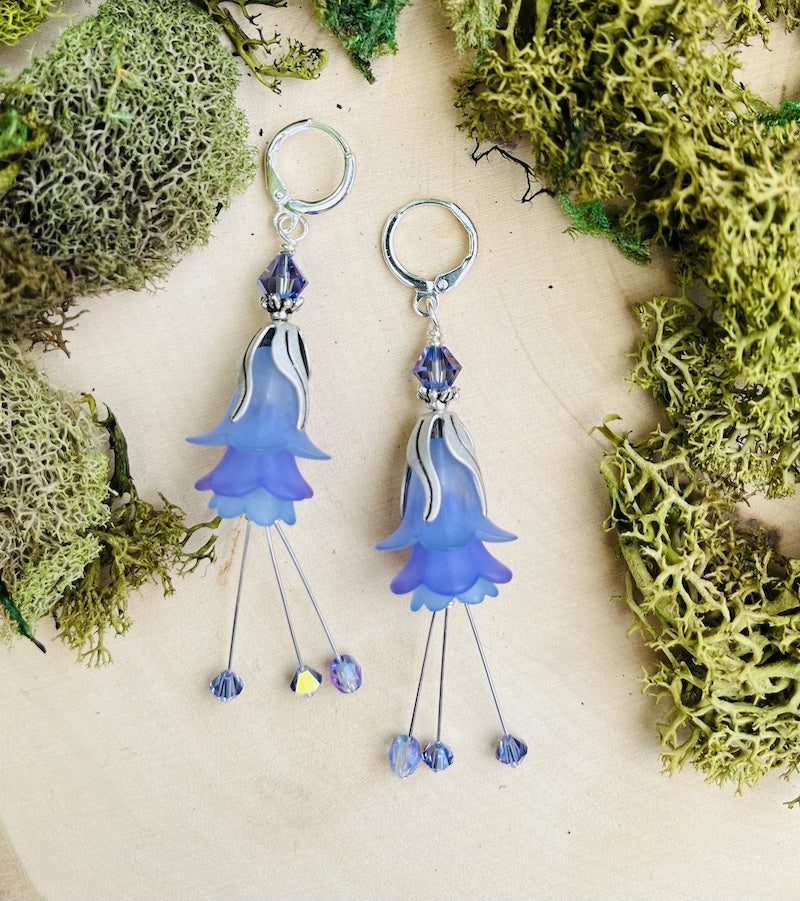 Earrings - Mystic Flowers | Lavender + Blue