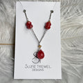 Necklace - Cherry Quartz Beaded Pendant