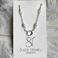 Necklace - Clear Topaz Pearl Pendant