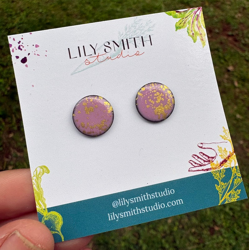 Dot Enamel Studs