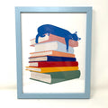Framed Print - Well Read Cat