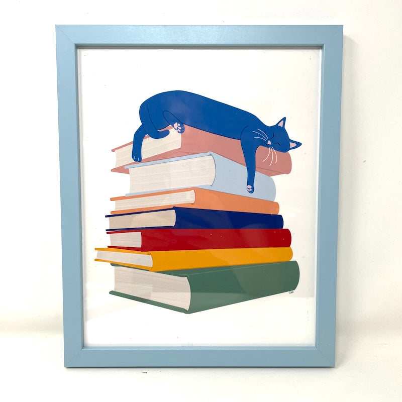 Framed Print - Well Read Cat