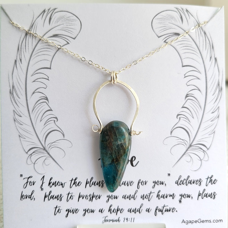 Necklace - neon apatite Frame