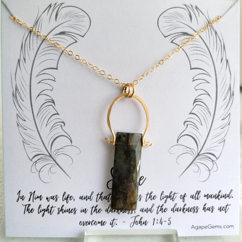 Necklace - labradorite Frame