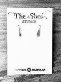 Earrings - Huggie Hammered Silver