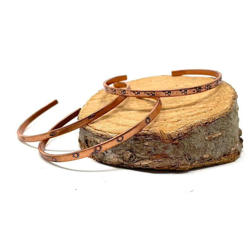 Bracelet - Brass or Copper Stamped