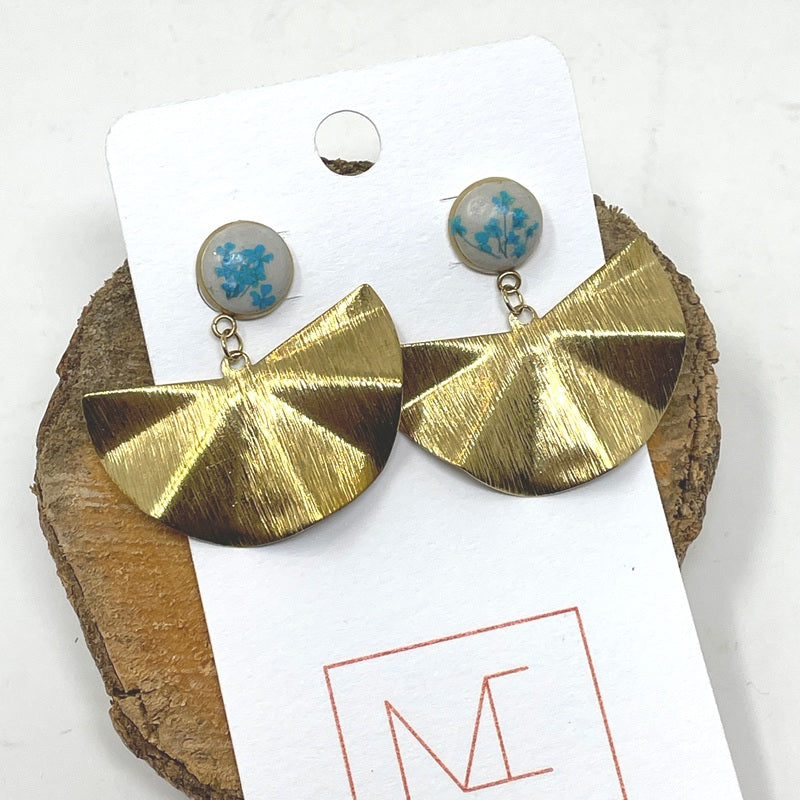 Studs - Crinkle Fan