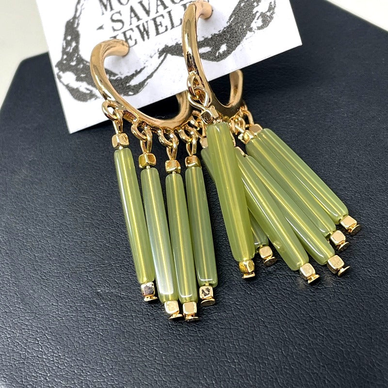 Earrings - Olive Drops