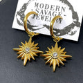 Earrings - Starburst Huggie