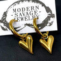 Earrings - G old Heart Huggies