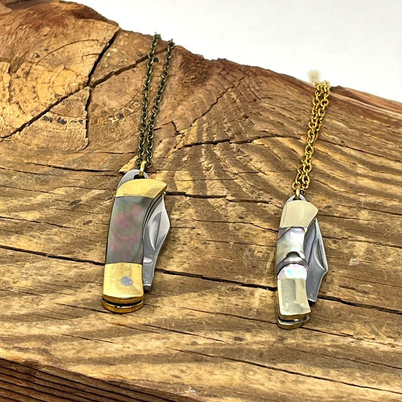 Necklace - Pocket Knife | Abalone