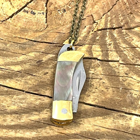 Necklace - Pocket Knife | Abalone