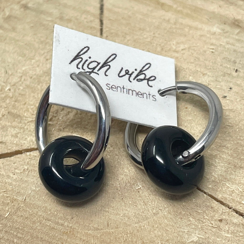 Earrings - Mini Hoops - Gem Candy Silver