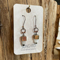 Earrings - Hematite + Quartz