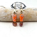 Earrings - Orange Fish with Starfish