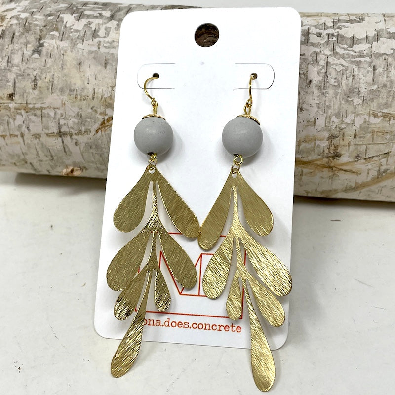 Earrings | Round Grecian Leaf