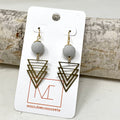 Earrings - Concrete Layered Triangle