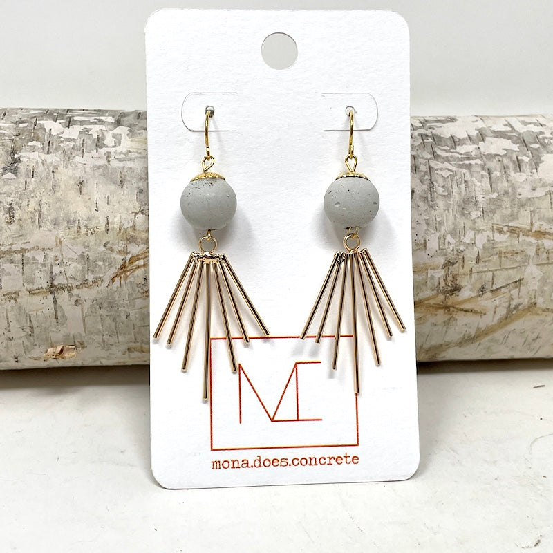 Earrings - Concrete Rays