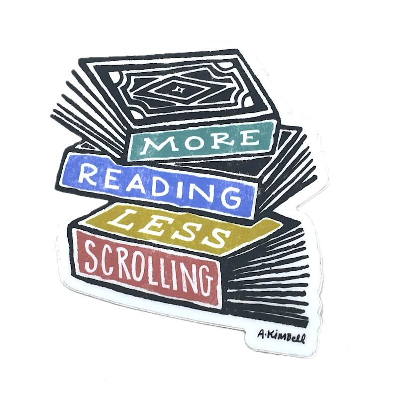 Sticker | More Reading Less Scrolling
