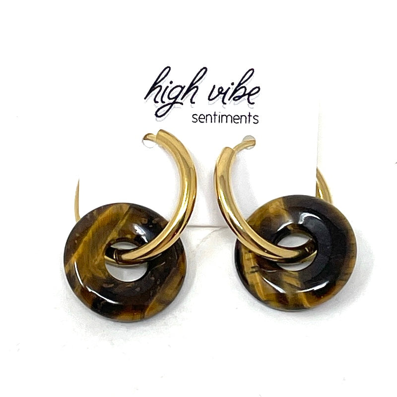 Earrings - Mega Hoops | Gem Candy | Gold Plated