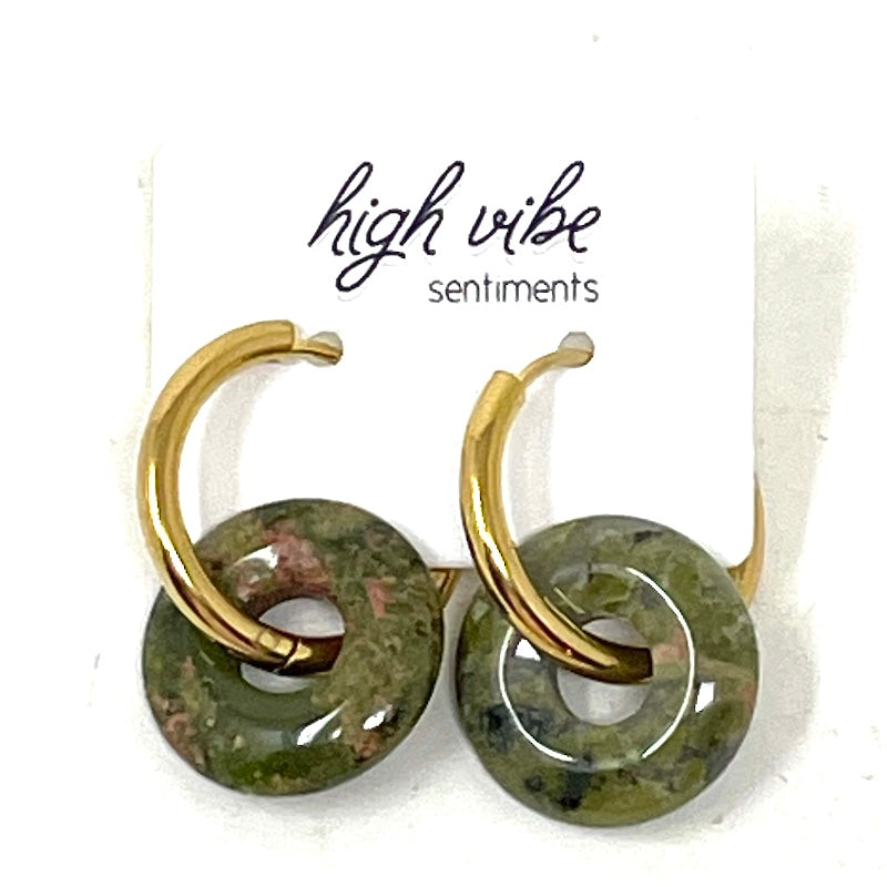 Earrings - Mega Hoops | Gem Candy | Gold Plated