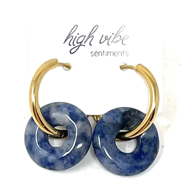 Earrings - Mega Hoops | Gem Candy | Gold Plated