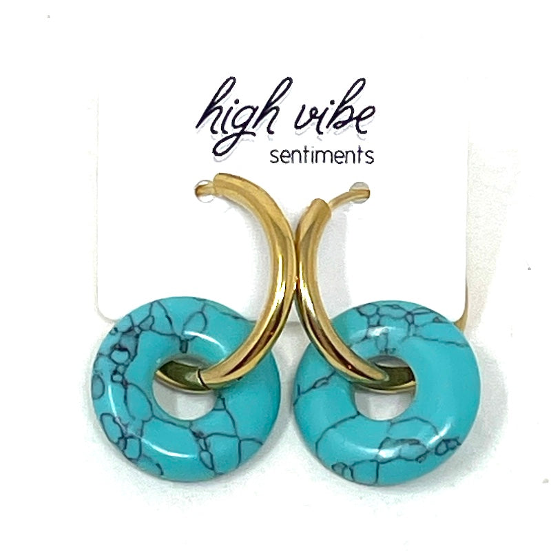 Earrings - Mega Hoops | Gem Candy | Gold Plated
