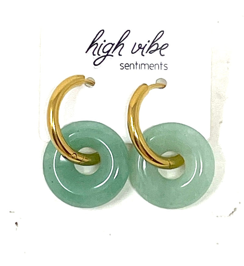 Earrings - Mega Hoops | Gem Candy | Gold Plated