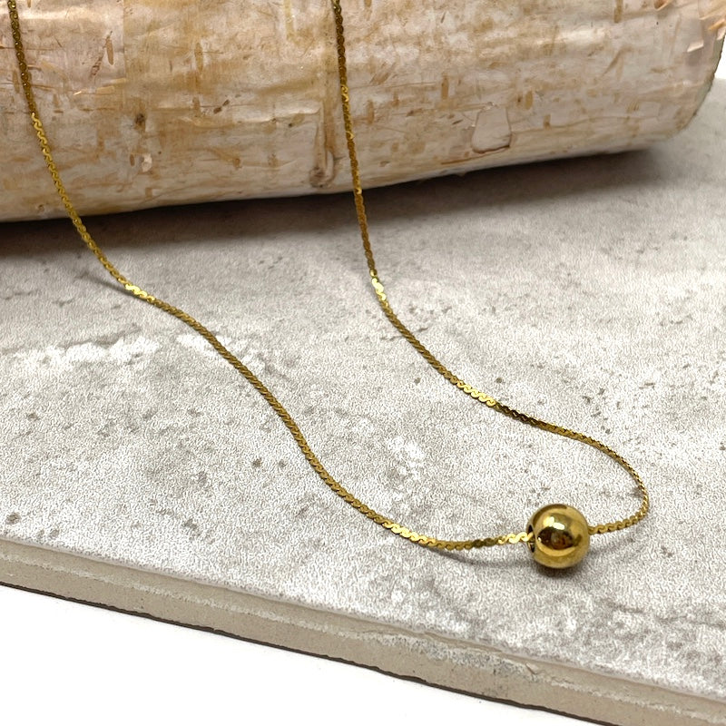 Necklace - Gold Ball