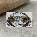 Studs - Green Onyx Sun