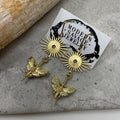 Earrings - Skull Moth