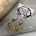 Earrings - Lion Quartz Crystal