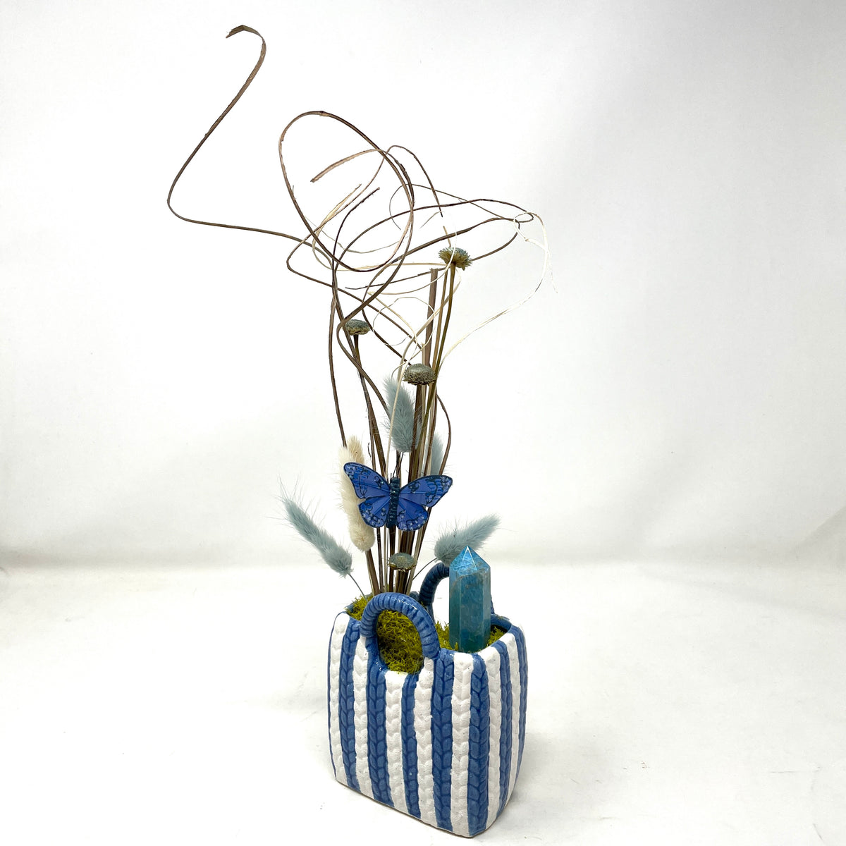 Crystal Gardens-Blue and White Gift Basket
