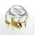 Earrings - Lightning Bolt Hoops