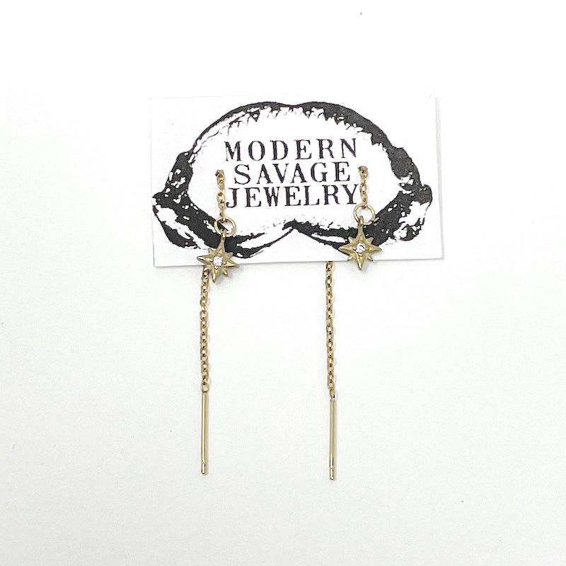 Earrings - Threader Star