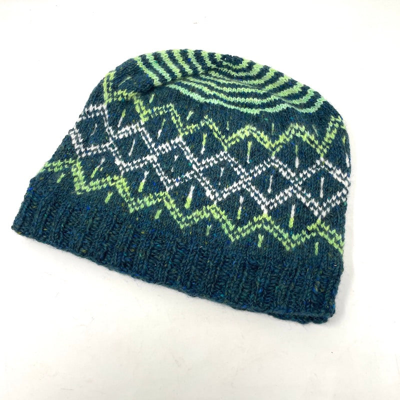 Knit Cap - Green on Green