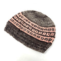 Knit Cap - Brown and Pink
