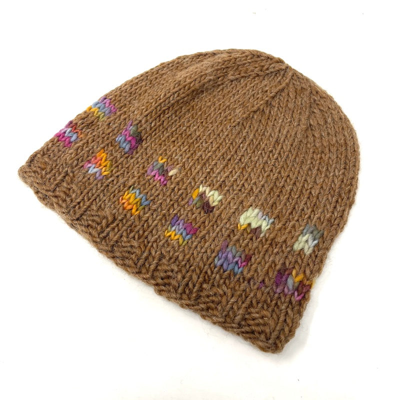 Knit Cap - Brown and Multi