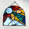 Mirrored Mountains | Stained Glass Mirror